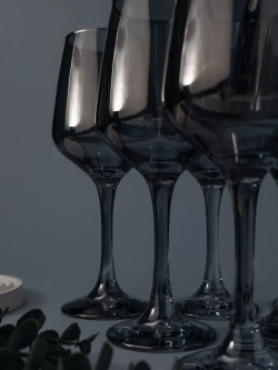 Набор бокалов для вина, 365 мл, 6 шт. серые