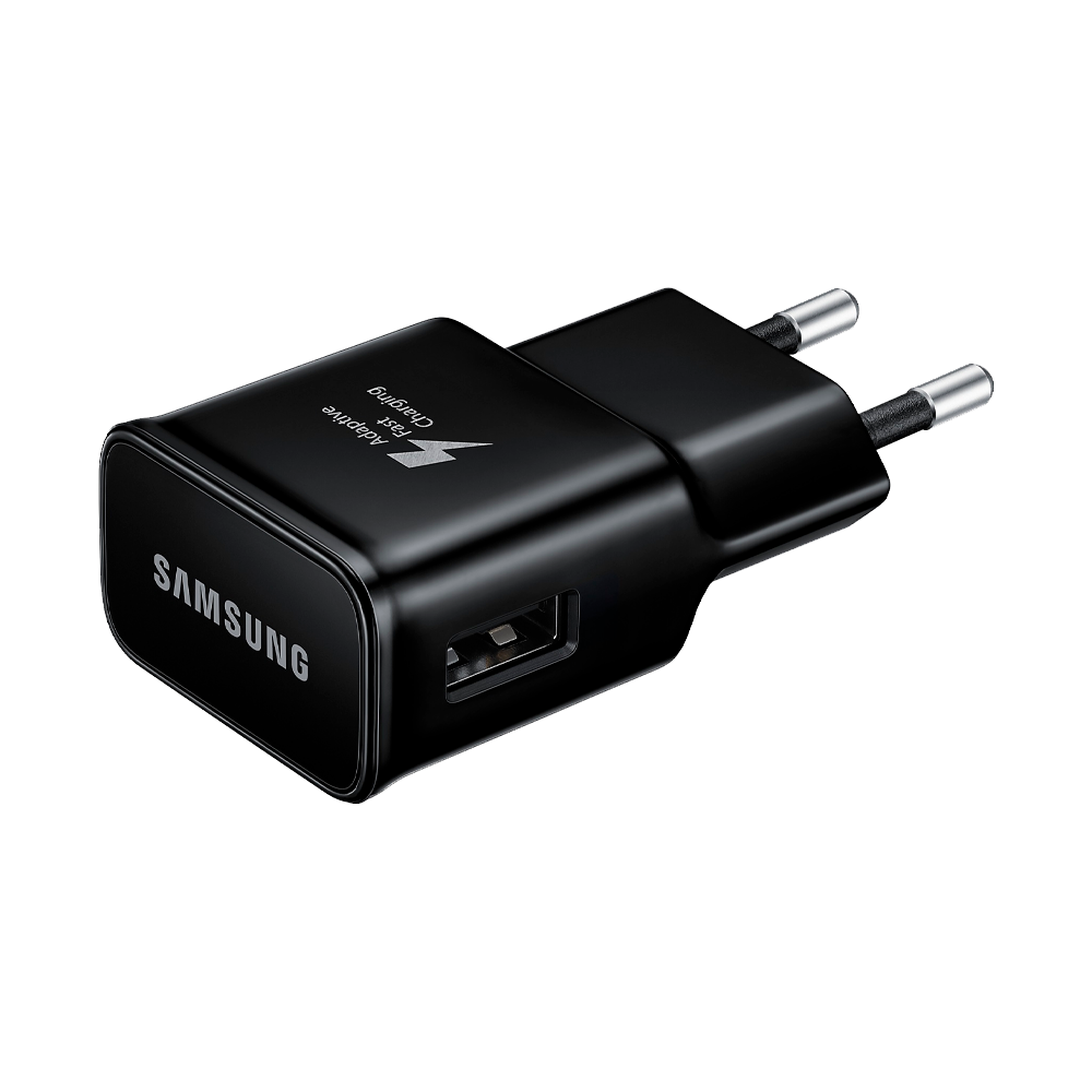 Сетевое зарядное устройство Samsung EP-TA20, USB-A + кабель Type-C, 15Вт, Black (Черный)