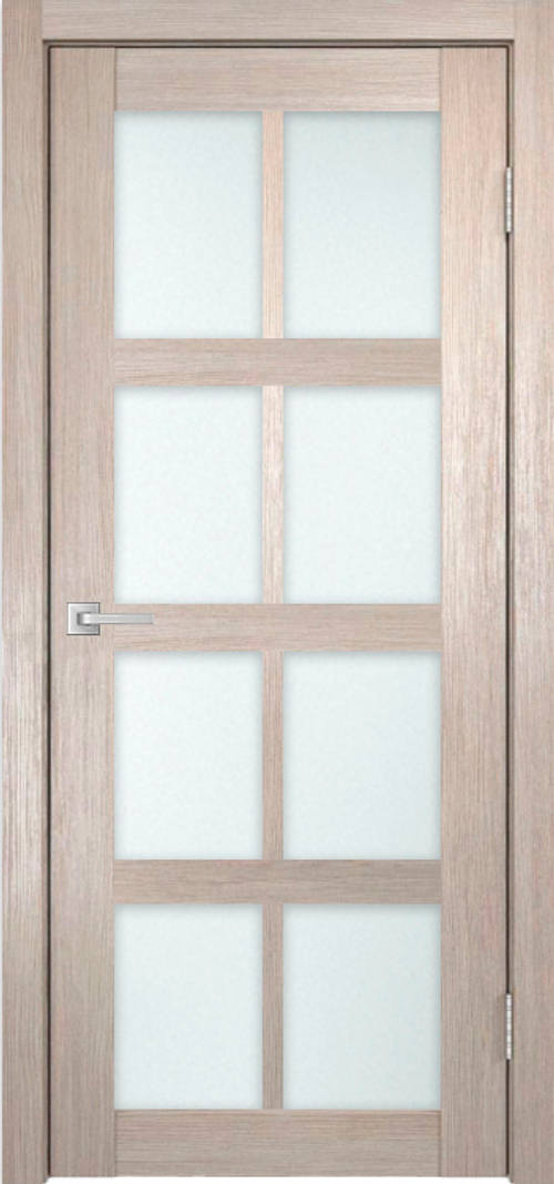 Межкомнатная дверь Мюнхен 01 ДО / Цвет тон Кремовая лиственница / Остекление "Сатинат белое" / Двери Верда