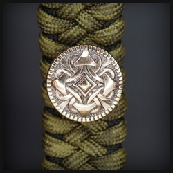 Бусина - вставка для браслета из паракорда "Норд" , бронза