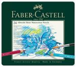 Карандаши цветные акварельные художественные FABER-CASTELL "Albrecht Durer", 24 цвета, металлическая коробка, 117524
