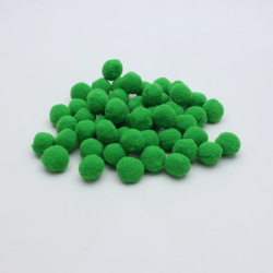 Помпоны, размер 25 мм, цвет 12 зеленый (1уп = 50шт)
