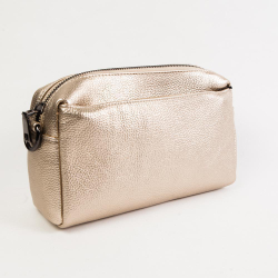 Маленький стильный женский повседневный клатч сумочка золотого цвета из экокожи Dublecity DC808-6 Gold