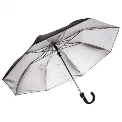 Зонт мужской полуавтомат «Ultramarine - Эстет», двухцветный, цвет черный, 8 спиц, d-95см, длина в слож. виде 40см