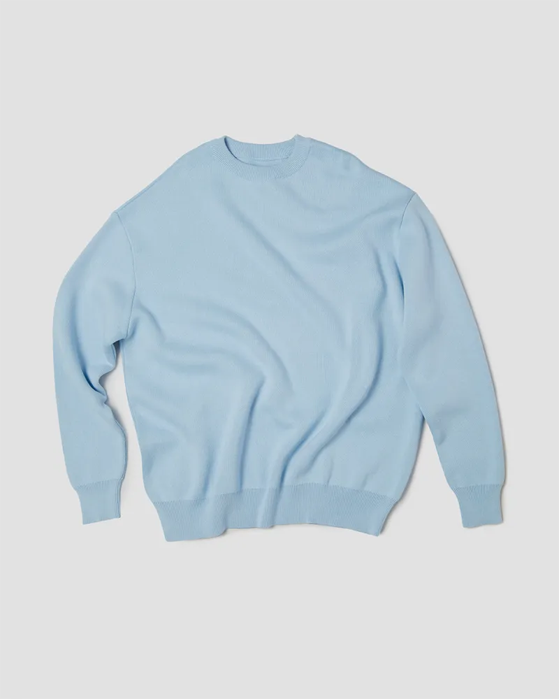 Голубой свитшот из хлопка