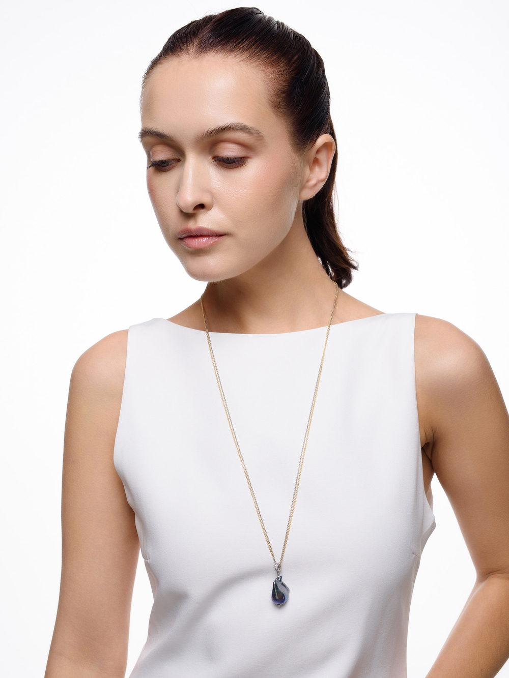 Колье "Petrol pearl" Bicolor