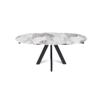 Стол круглый раскладной Orion (120+30+30), керамика глянцевая Pandora