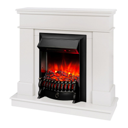 Электрокамин RealFlame Selena STD WT молочный с очагом Fobos Lux Black RC