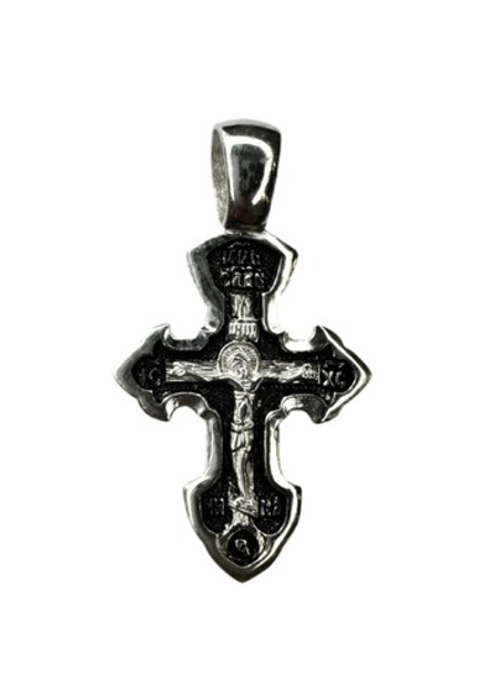 Крест «Распятие. Святой Преподобный Сергий Радонежский»