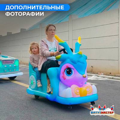 Детский электромобиль для парка развлечений «Лесная сказка» двухместный, полный привод