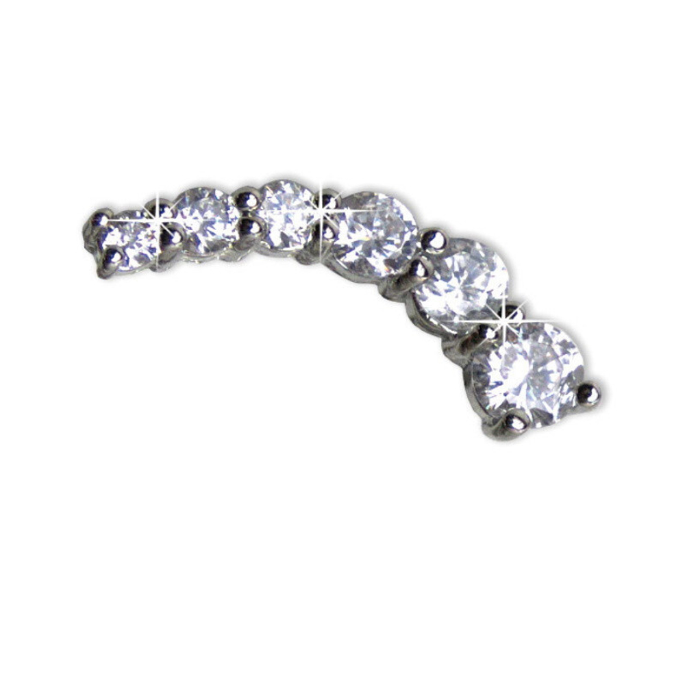 Серьги для ушей BIOJOUX BJT949 Ear-Cuff 6 crystals 20mm long Италия