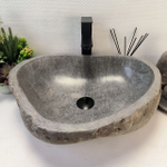 Раковина из речного камня RS-64137 (52*43*16) 0123