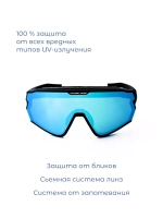 Очки Matrix / Зеркальный синий