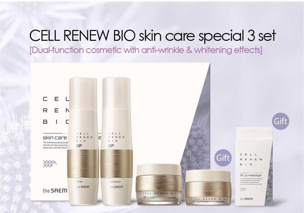 Набор уходовый антивозрастной Cell Renew Bio Skin Care Special 3 Set N  150мл*150мл*60мл*30мл. Страна производитель: Корея (Тонизирование)