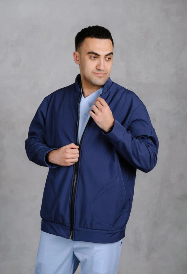 Бомбер мужской (синий)
