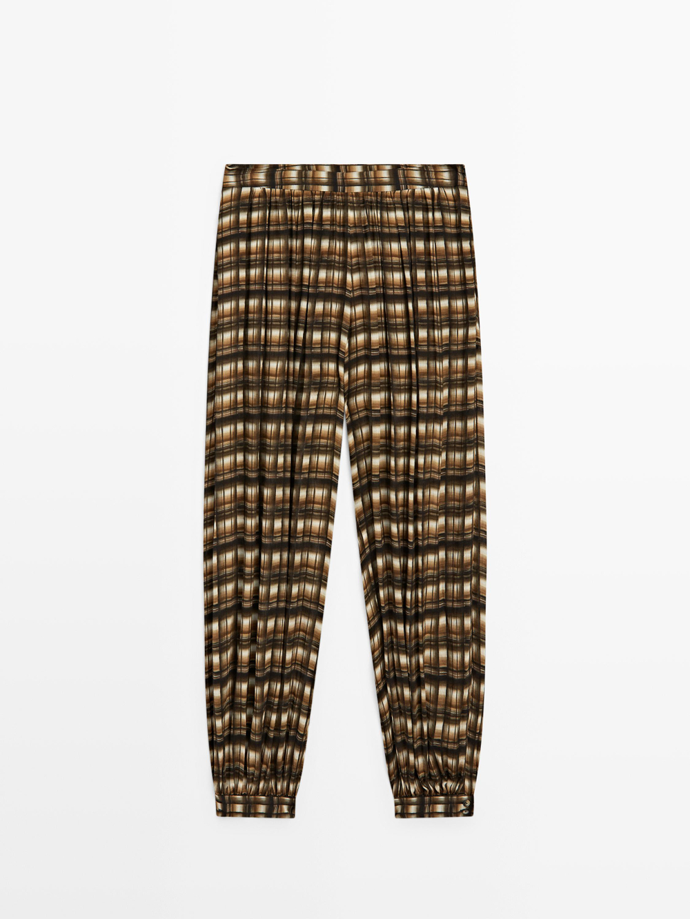 Massimo Dutti Свободные брюки-саруэль, горчично-желтый