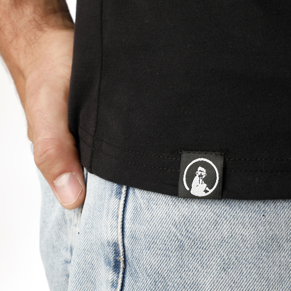 Мужское теннисное поло Quiet Please NYC T-Shirt Men - Black, Multicoloured