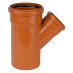 Тройник наружный канализационный 160х110 мм 45°