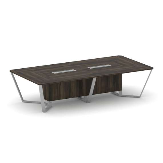 Steel Meet Стол переговорный прямоугольный KDK-PR.B.SP-12 Дуб Мали/Металл Серый 3200*1600*750