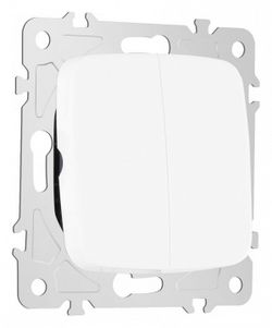 Выключатель проходной двухклавишный без рамки Arte Milano 205 205.32-2.white
