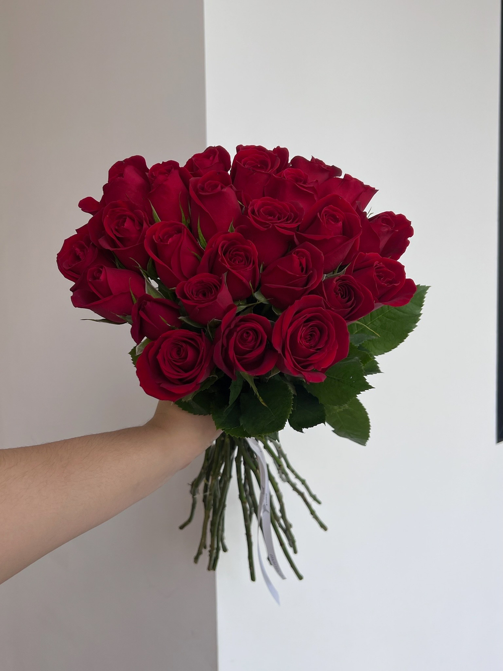Букет из красной розы (50см) 25 шт под ленту