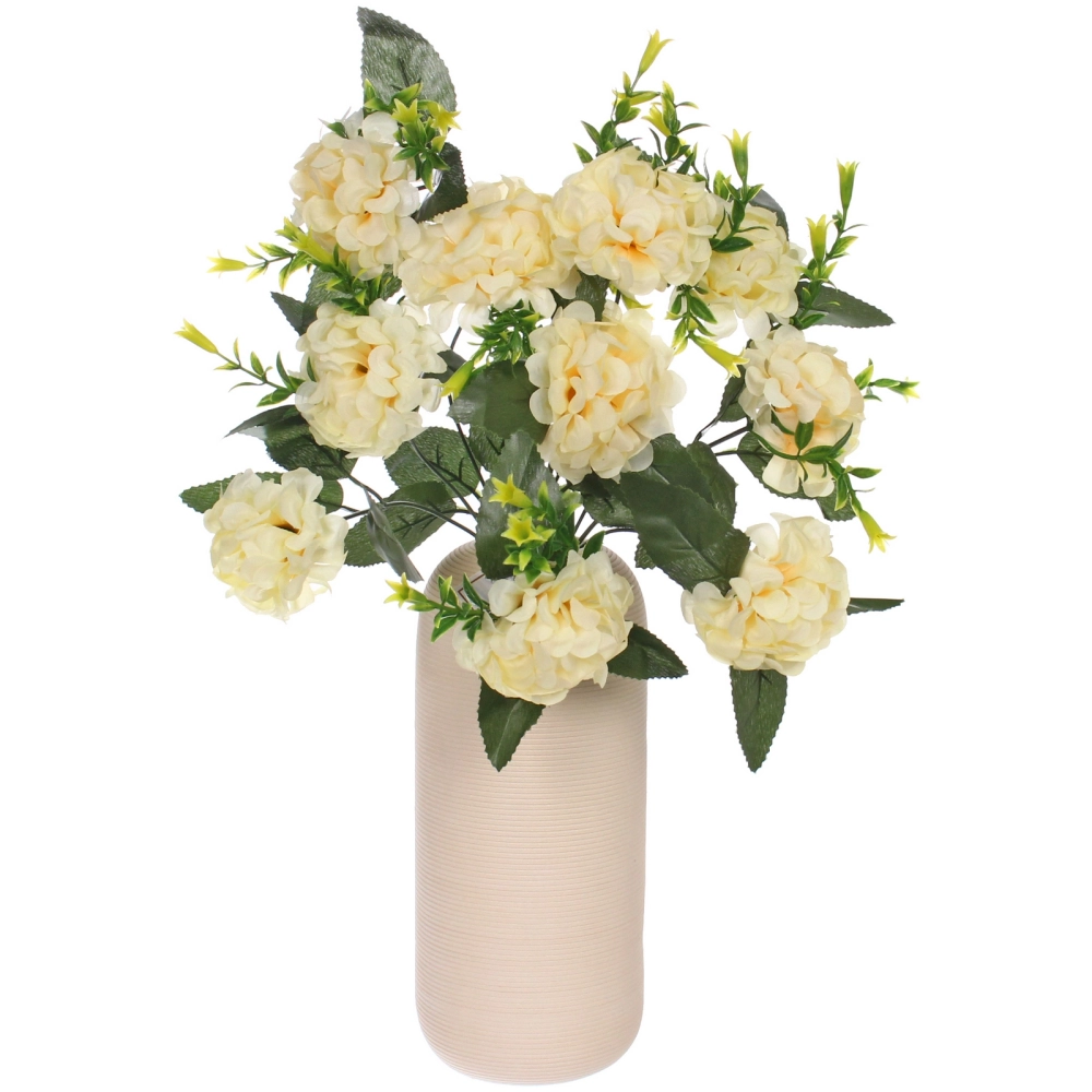 Искусственные цветы «Цветочная мелодия» Гортензии 40см 10 цветков персиковые