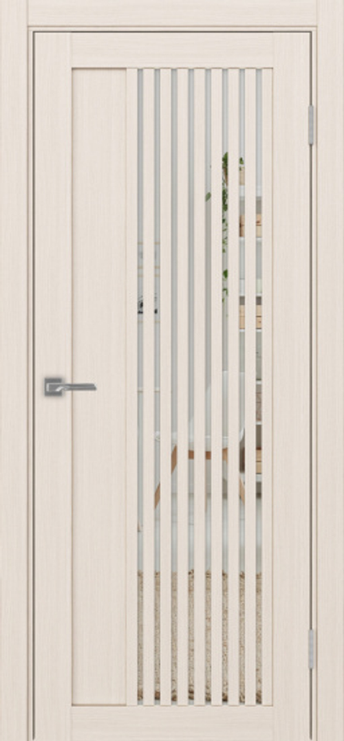 Межкомнатная дверь Optima Porte ТУРИН 544.12 Ясень перламутровый ЗЕРКАЛО