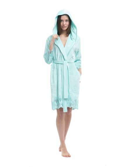 Женский  халат с капюшоном 173785  NUSA Турция