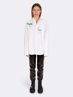 Белая рубашка с вышивкой OLA OLA