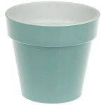 Кашпо для цветов пластиковое 3,5л d-20см «Порто» со вставкой нефритовый