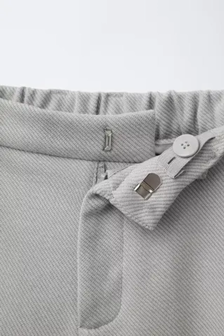 ZARA КОСТЮМНЫЕ БРЮКИ КОМФОРТНОЙ ПОСАДКИ, СИНЕВАТЫЙ