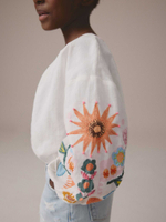 Блуза с вышивкой для девочки Next E76-887, Белый