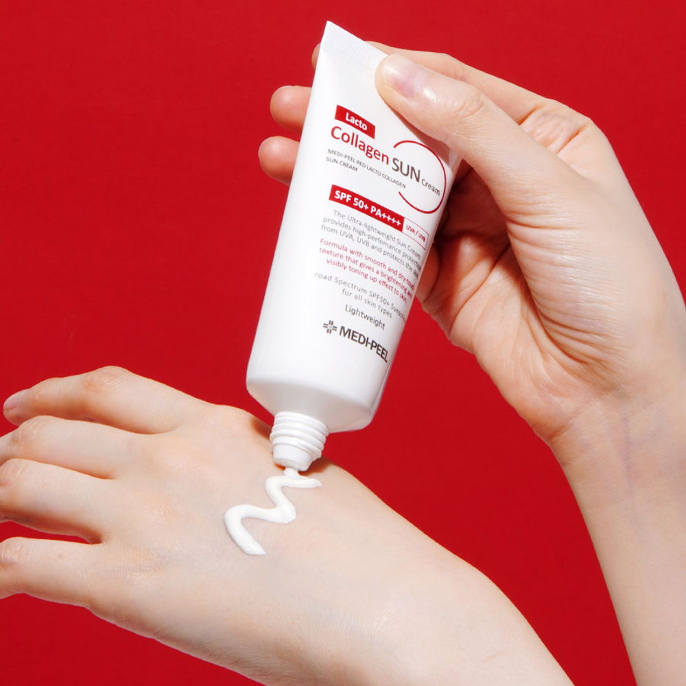 Солнцезащитный крем с коллагеном Medi-Peel Red Lacto Collagen Sun Cream SPF50+ PA++++