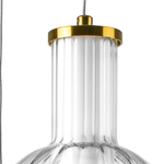 800133 Люстра BOTTO LED 3х6W 1820LM ЛАТУНЬ/ПРОЗРАЧНЫЙ/БЕЛЫЙ 3000K