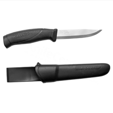 Нож Morakniv Companion Black, нержавеющая сталь, цвет черный