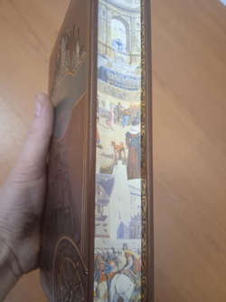 Александр Дюма "Асканио" Книга подарочная в обложке из натуральной кожи