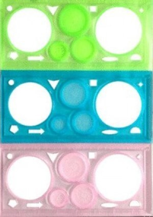 Линейка-трафарет "Спирограф" тонированныйассорти е/п DEVENTE 5091907