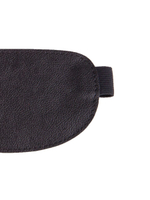 Чёрная широкая кожаная маска на глаза (Цвет: черный)