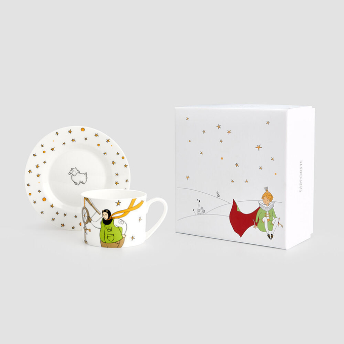 Чайная пара Farforite «Летчик / Маленький принц» 250 мл в подарочной коробке