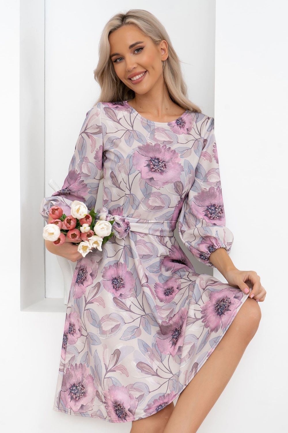 Платье Изабелла (серое) П13791-45М LT Collection