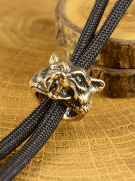 Бусина «Волк» из латуни