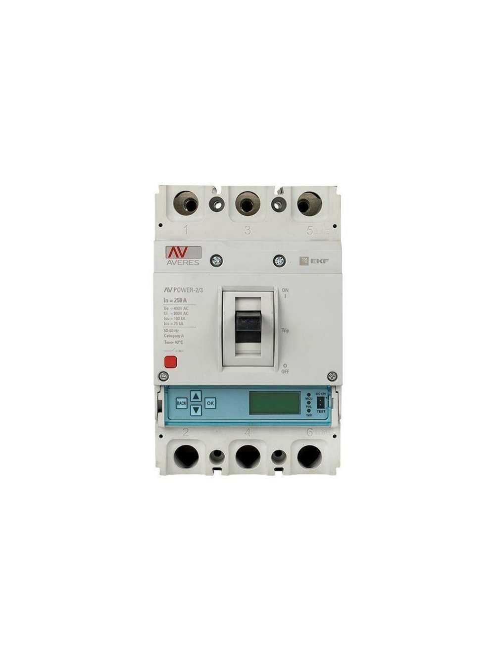 Выключатель автоматический 3п 250А 50кА AV POWER-2/3 ETU6.0 AVERES EKF mccb-23-250-6.0-av