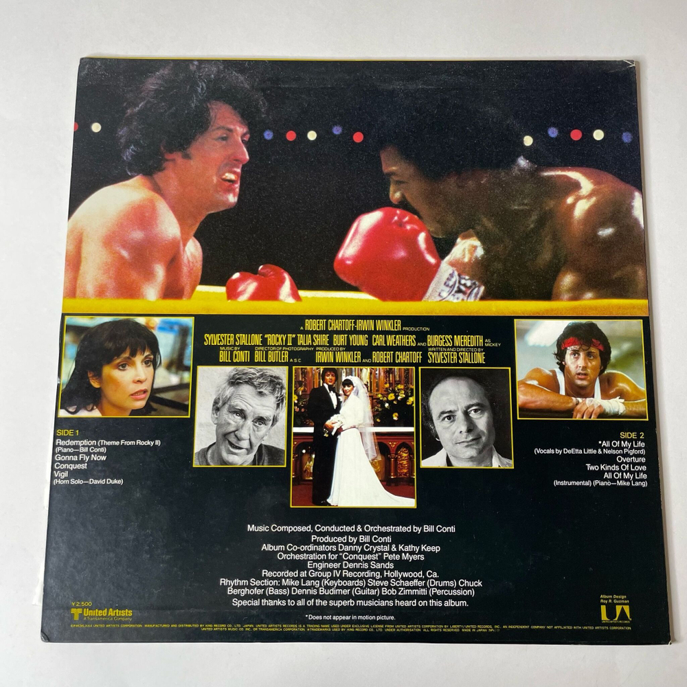 Винтажная виниловая пластинка LP Bill Conti Rocky II (Original Motion Picture Score) (Japan 1979) (No Obi) All Of My Life