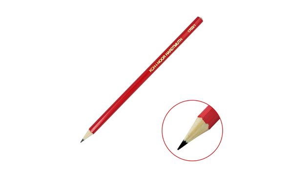 Карандаш чернографитный KOH-I-NOOR 1703, B, красный корпус