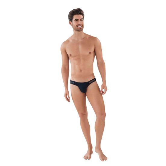 Мужские трусы слипы черные Clever Moda ORIGEN LATIN BRIEF 087411