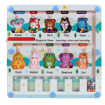 Развивающая игрушка деревянная Лабиринт магнитный с шариками животные, коробка C-41757