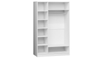 Шкаф-купе PAX HASVIK IKEA (двухсекционный) (белый)  260*60*220