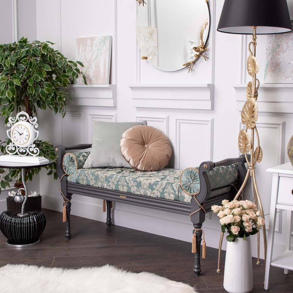 Банкетка Флоренция Серый Каледония Даймонд Минт