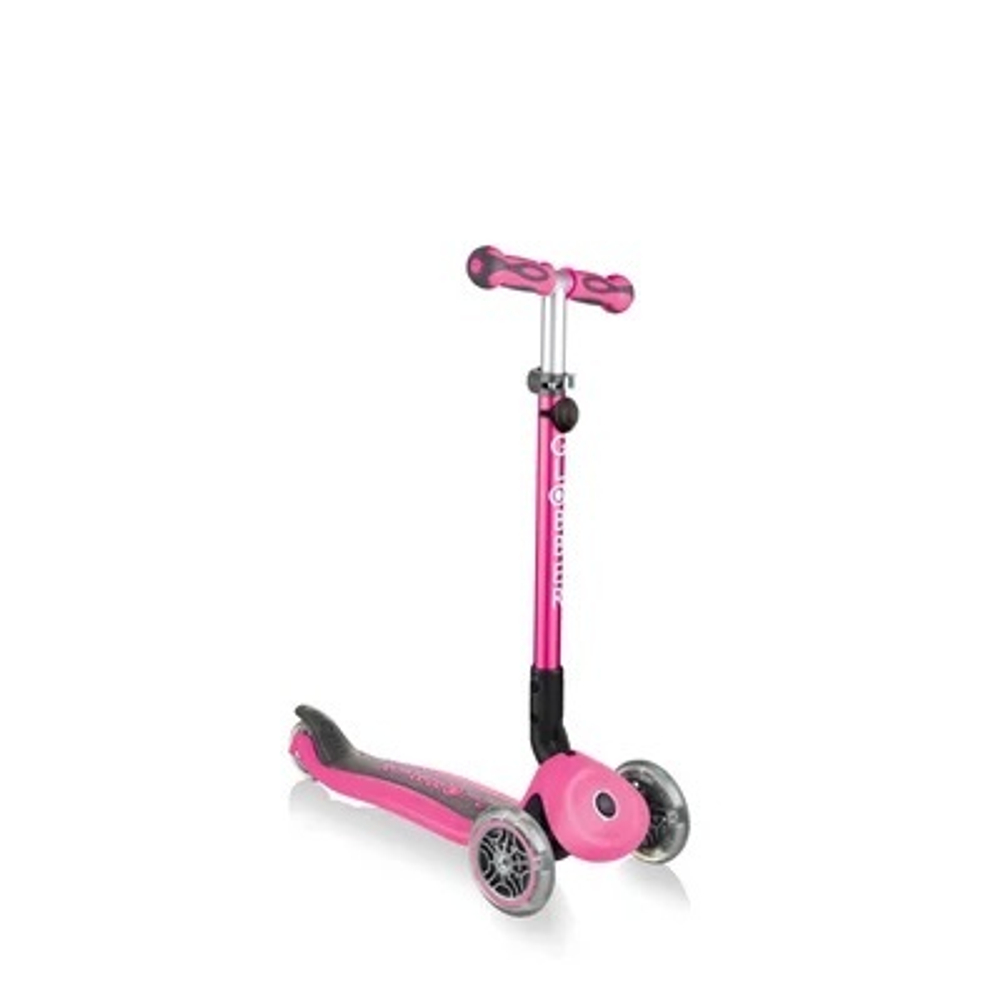 Самокат Globber Go Up Deluxe Play Lights розовый