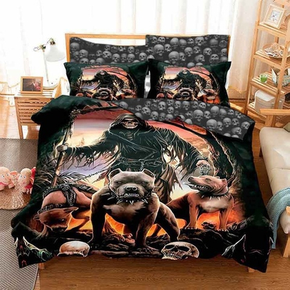 Постельное белье Готика-Смерть с собакой А042 (1,5)